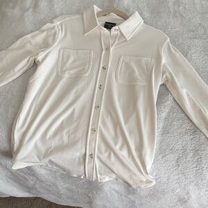 32 Degrees Women's Cream Button Down Shirt